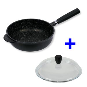 Mély serpenyő 28cm - Indukciós gránit edény + SOFT TOUCH FEDŐ